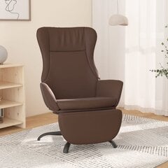 Poilsio kėdė su pakoja vidaXL, ruda kaina ir informacija | Svetainės foteliai | pigu.lt