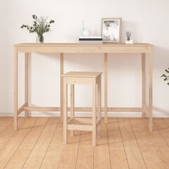 Baro stalas, Pušies medienos masyvas, 180x80x110cm kaina ir informacija | Virtuvės ir valgomojo stalai, staliukai | pigu.lt