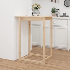 Baro stalas, Pušies medienos masyvas, 80x80x110cm цена и информация | Кухонные и обеденные столы | pigu.lt