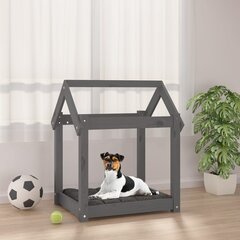 Medinė lova šunims vidaXL, pilka, įvairių dydžių kaina ir informacija | Guoliai, pagalvėlės | pigu.lt