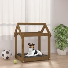 Medinė lova šunims vidaXL, įvairių dydžių, ruda kaina ir informacija | Guoliai, pagalvėlės | pigu.lt