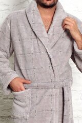 Cocoon мужской халат 584000 01, светло-серый/белый 584000*01-XL цена и информация | Мужские халаты, пижамы | pigu.lt