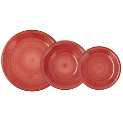 Indų Rinkinys Quid Vita 18 Dalys Keramikinis Raudona kaina ir informacija | Indai, lėkštės, pietų servizai | pigu.lt