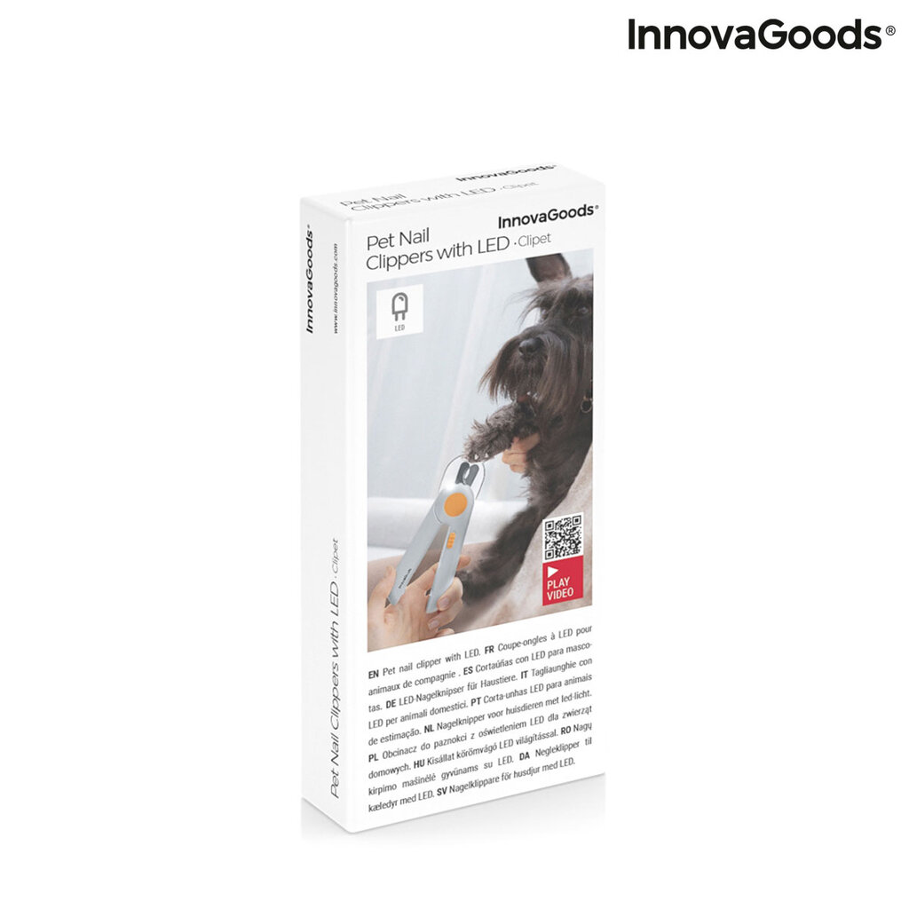 Augintinių nagų kirpimo žirklės su šviesos diodais Clipet InnovaGoods kaina ir informacija | Priežiūros priemonės gyvūnams | pigu.lt