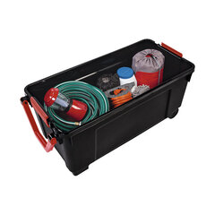Коробка для хранения с колесами Iris Черный/Красный полипропилен 170L (49 x 103 x 50 cm) цена и информация | Тумба с ящиками Versa | pigu.lt
