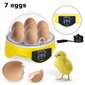 Kiaušinių inkubatorius, 7 kiaušinių kaina ir informacija | Prekės ūkiniams gyvūnams | pigu.lt