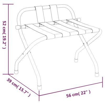 Stovas lagaminui su atrama 56x39x52cm, sidabrinis kaina ir informacija | Lentynos | pigu.lt