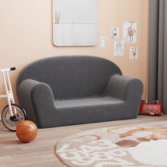 Dvivietė Vaikiška sofa vidaXL, juoda цена и информация | Детские диваны, кресла | pigu.lt