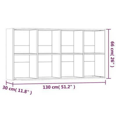 Knygų lentyna 66x30x130cm, ruda kaina ir informacija | Lentynos | pigu.lt