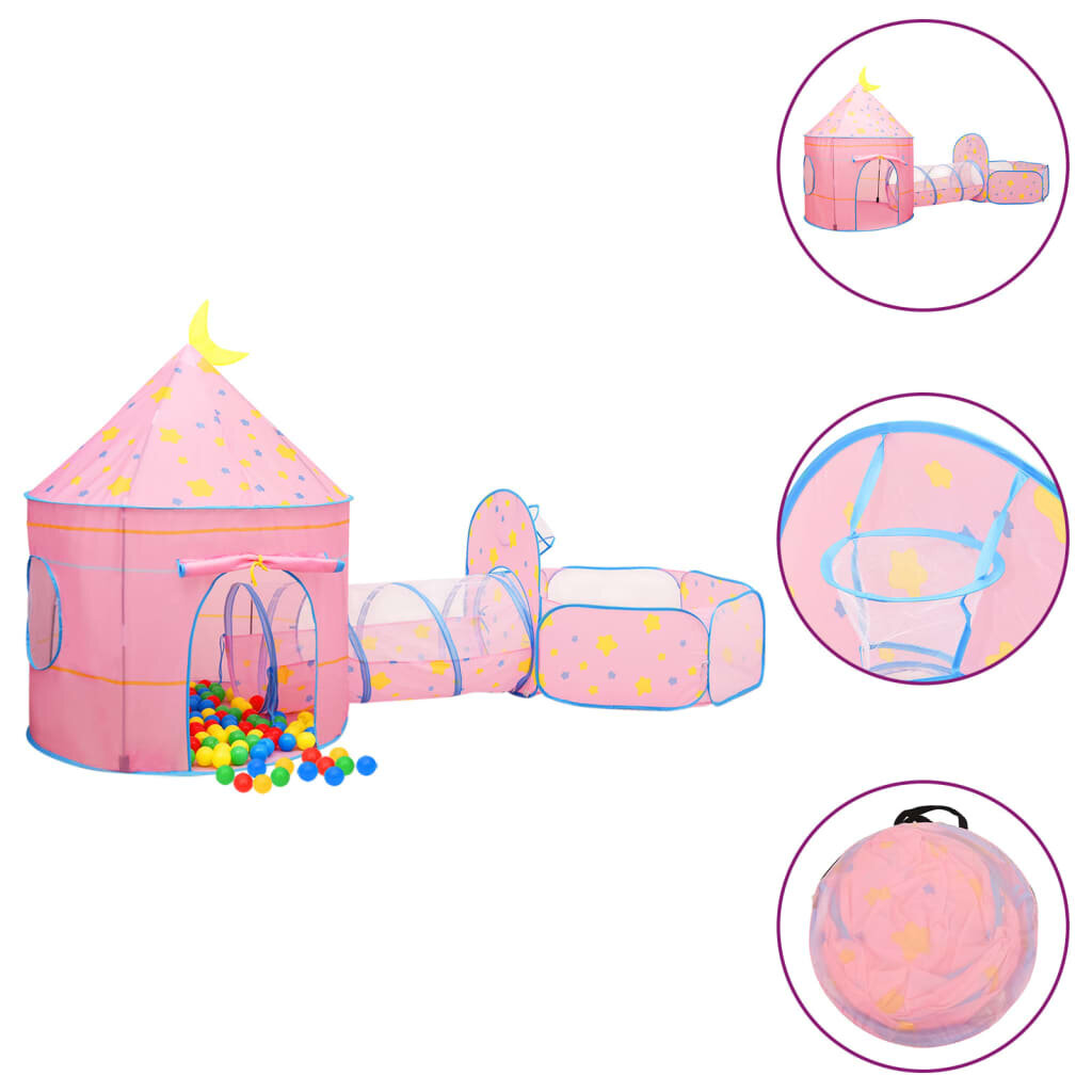 Vaikiška žaidimų palapinė, 301x120x128cm, rožinė kaina ir informacija | Vaikų žaidimų nameliai | pigu.lt
