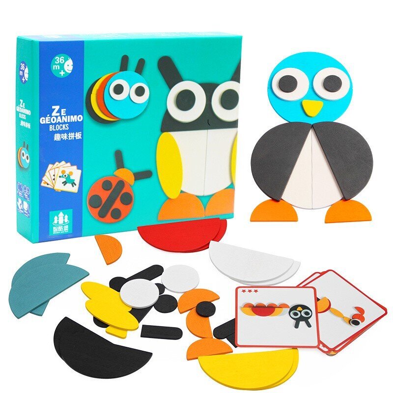 Montessori dėlionė Gyvūnai, 50 dalių цена и информация | Lavinamieji žaislai | pigu.lt