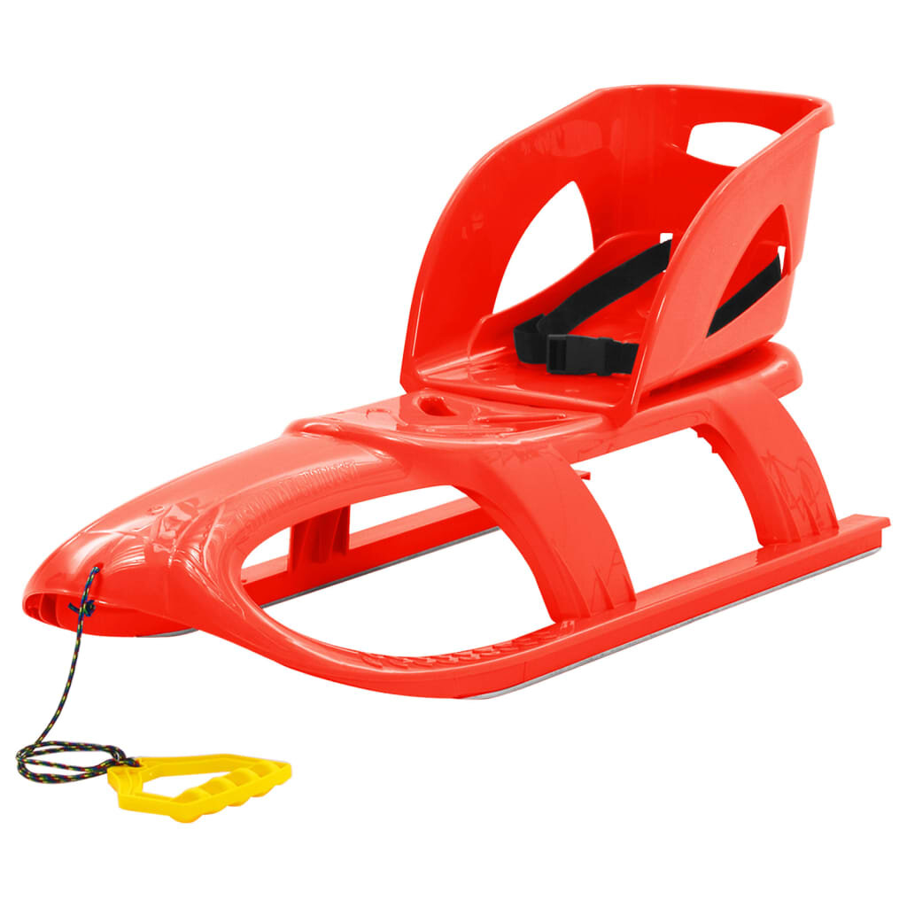 Rogės su sėdyne, raudonos, 102,5x40x23cm, polipropilenas kaina ir informacija | Rogutės | pigu.lt