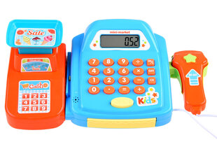 Žaislinis kasos aparatas su priedais, mėlynas kaina ir informacija | Žaislai mergaitėms | pigu.lt