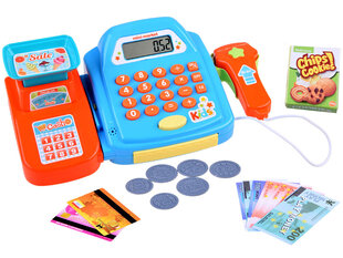 Žaislinis kasos aparatas su priedais, mėlynas kaina ir informacija | Žaislai mergaitėms | pigu.lt
