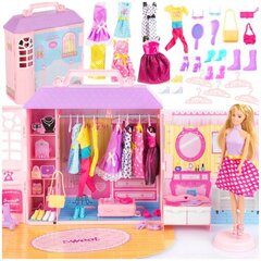 Lėlių namas, Kinderplay persirengimo spinta su priedai kaina ir informacija | Žaislai mergaitėms | pigu.lt