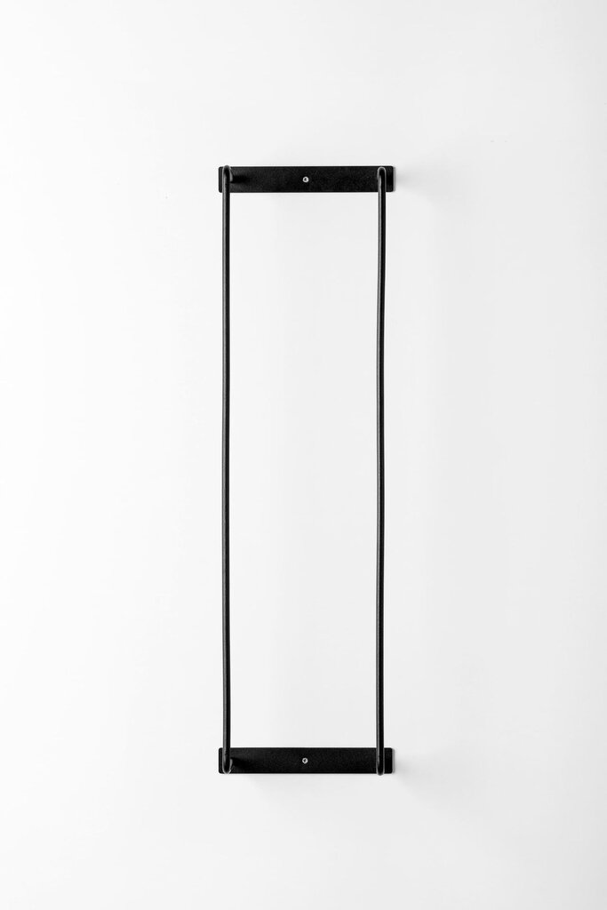 Rankšluosčių lentynėlė 70 cm, metalas, juoda kaina ir informacija | Vonios kambario aksesuarai | pigu.lt