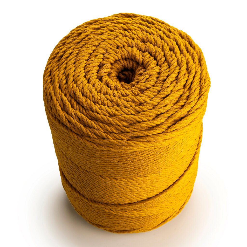 Makrame medvilninė virvė 3mm 270m, 1kg, 3 gijų sukta Garstyčių kaina ir informacija | Nėrimo priemonės | pigu.lt