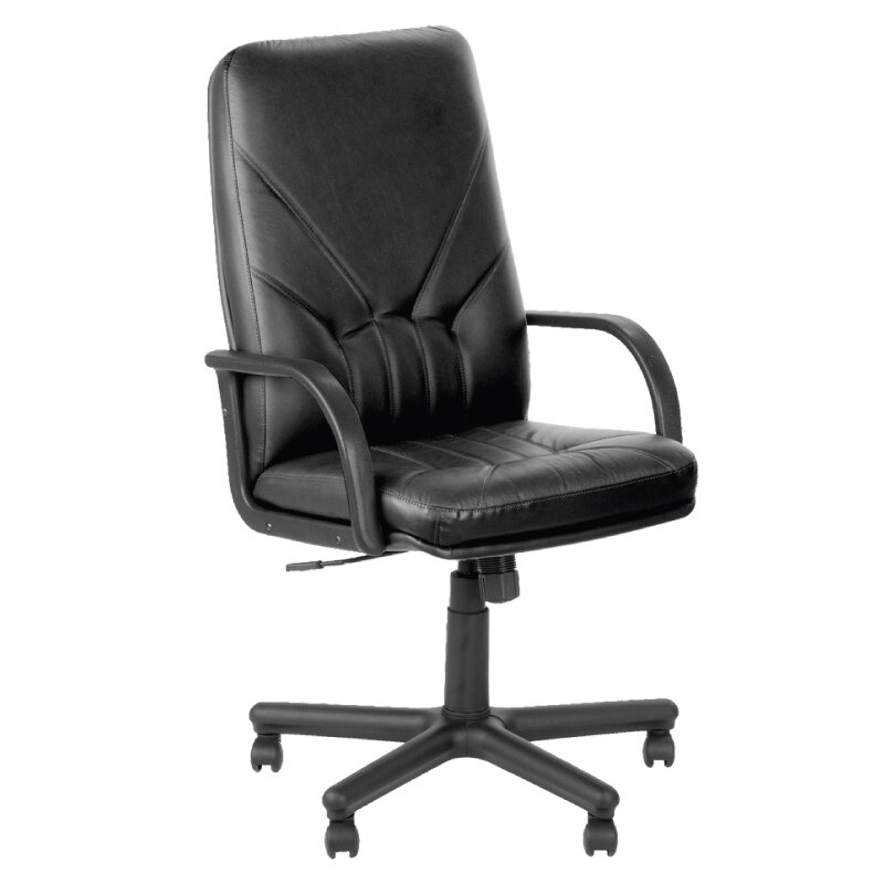 Vadovo kėdė NOWY STYL MANAGER Tilt PM64, juodos sp. oda SP-A kaina ir informacija | Biuro kėdės | pigu.lt