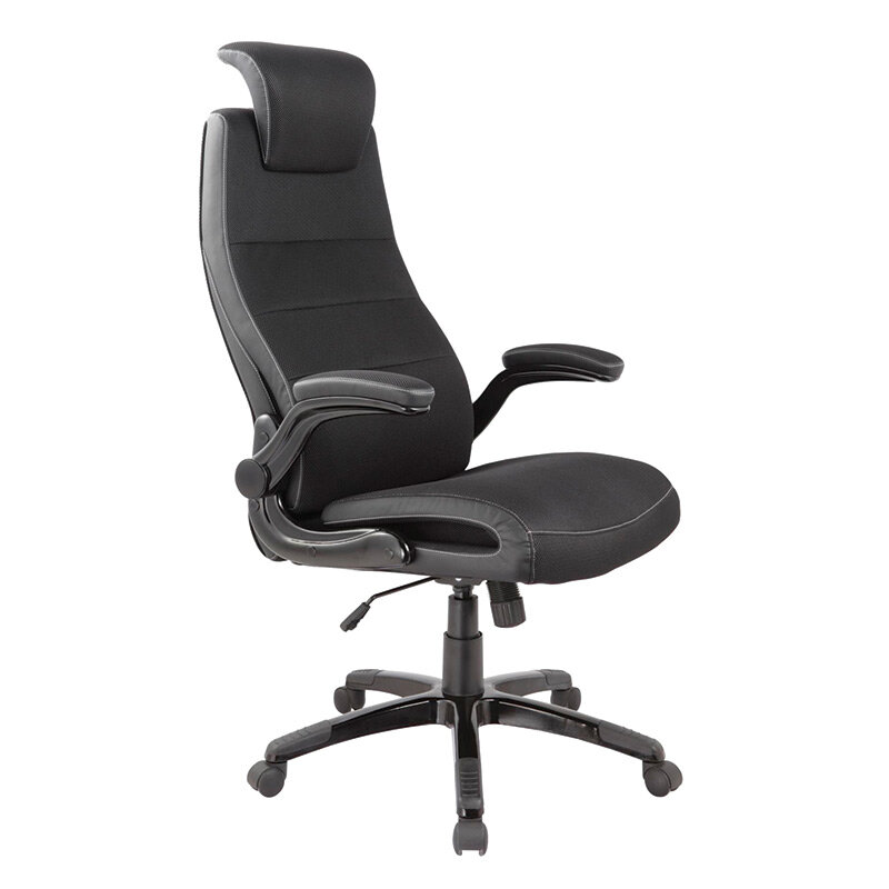 Vadovo kėdė OFFICE4YOU PISTOIA, juodos sp. audinys ir kryžmė цена и информация | Biuro kėdės | pigu.lt