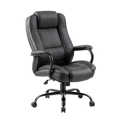 Vadovo kėdė OFFICE4YOU ELEGANT XXL, juodos sp. odos imitacija ir metalinė kryžmė kaina ir informacija | Biuro kėdės | pigu.lt