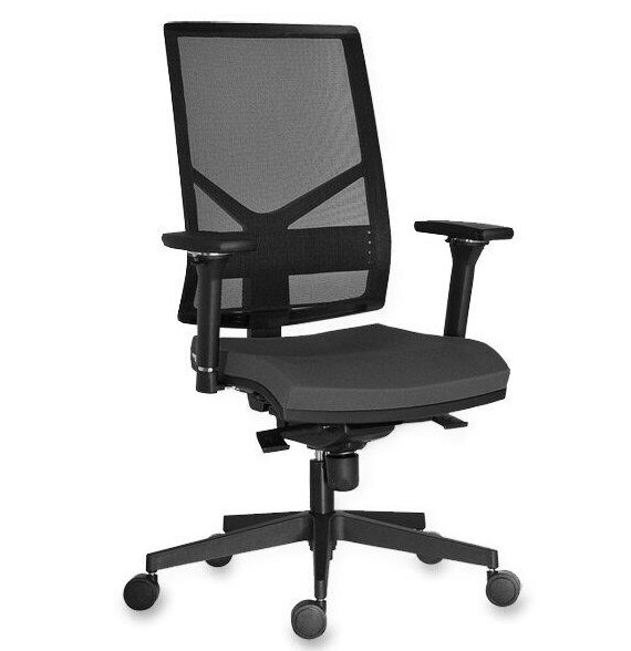 Biuro kėdė 1850 SYN OMNIA, su tinkliniu atlošu, BN7 juoda kaina ir informacija | Biuro kėdės | pigu.lt