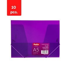Папка для документов PATIO с резинкой, ПП, А5, в упаковке 10 шт., прозрачная фиолетовая сп. цена и информация | Канцелярские товары | pigu.lt