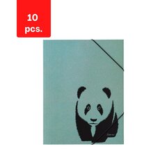 Папка для документов, блокнотов PAGNA Panda, А4, на резинке, цвет зеленый, в упаковке 10 шт. цена и информация | Канцелярские товары | pigu.lt