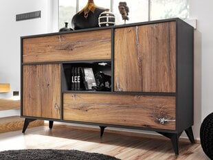 Svetainės spintelė su nuleidžiamomis durimis, Bufetas 4 durimis, Extreme Furniture, Venice, 149.5x89x40 kaina ir informacija | Svetainės spintelės | pigu.lt