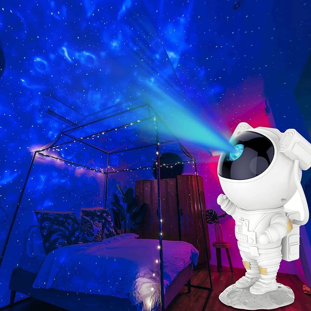 Astronautas 360° – VONIVI Žvaigždžių projektorius kaina ir informacija | Dekoracijos šventėms | pigu.lt