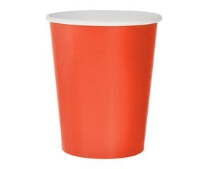 Vienkartiniai popieriniai puodeliai, 270 ml, 14 vnt, raudoni GJ-KBCW kaina ir informacija | Vienkartiniai indai šventėms | pigu.lt