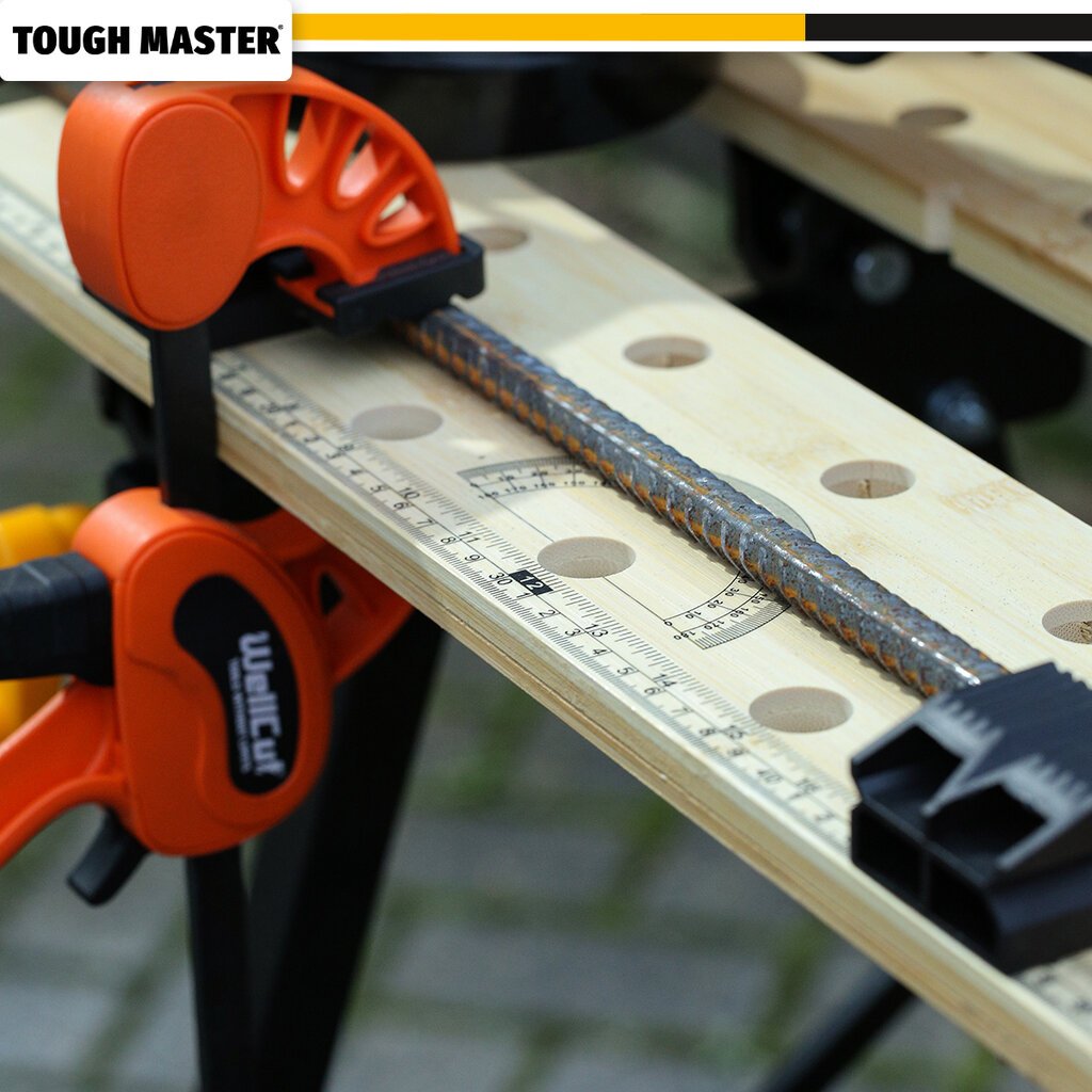 Darbastalis, Sulankstomas darbastalis, 100kg , 60,5 x 62 x 79,5 cm UK BRAND TOUGH MASTER® TM-WB100B kaina ir informacija | Mechaniniai įrankiai | pigu.lt