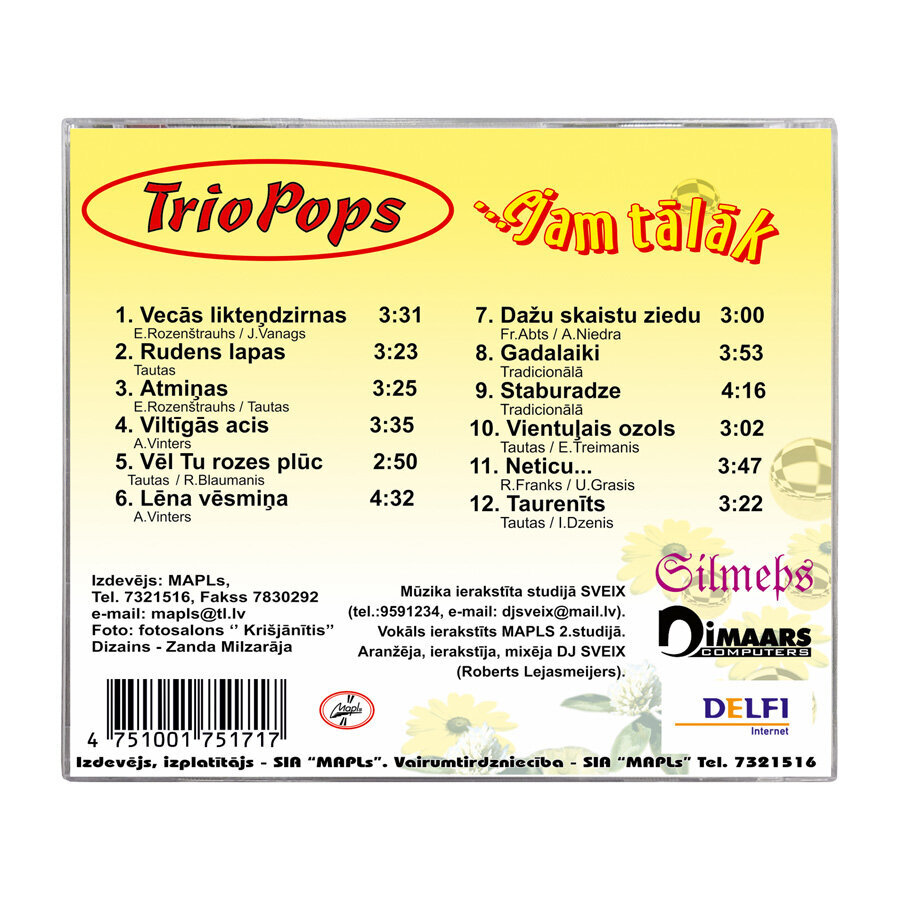 CD TRIOPOPS - "EJAM TĀLĀK" kaina ir informacija | Vinilinės plokštelės, CD, DVD | pigu.lt