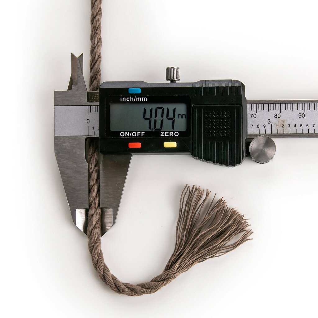 Makrame medvilninė virvė 4mm 150m, 1kg, 3 gijų sukta Ruda цена и информация | Nėrimo priemonės | pigu.lt