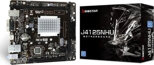 Biostar J4125NHU, Mini ITX, Intel Celeron J4125, DDR4 цена и информация | Материнские платы | pigu.lt