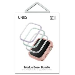 UNIQ ramki do Moduo 3in1 Apple Watch Series 4|5|6|7|8|SE 40|41mm Szałwiowy-Lillak-Biały|Sage-Lilac-White цена и информация | Аксессуары для смарт-часов и браслетов | pigu.lt
