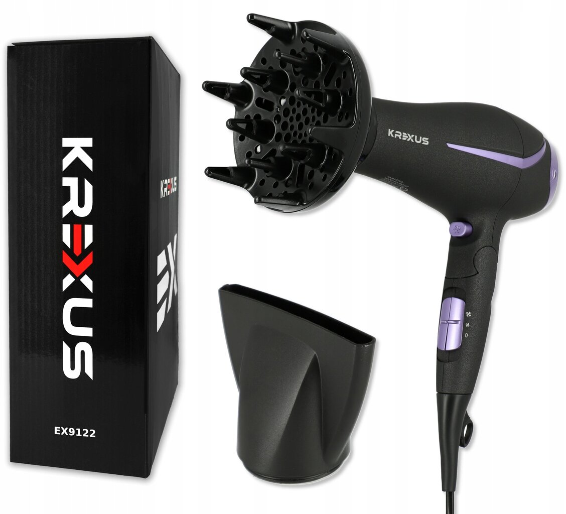 Krexus EX9122 kaina ir informacija | Plaukų džiovintuvai | pigu.lt