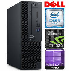 DELL 3060 SFF i5-8500 8GB 128SSD M.2 NVME GT1030 2GB DVD WIN10Pro kaina ir informacija | Stacionarūs kompiuteriai | pigu.lt