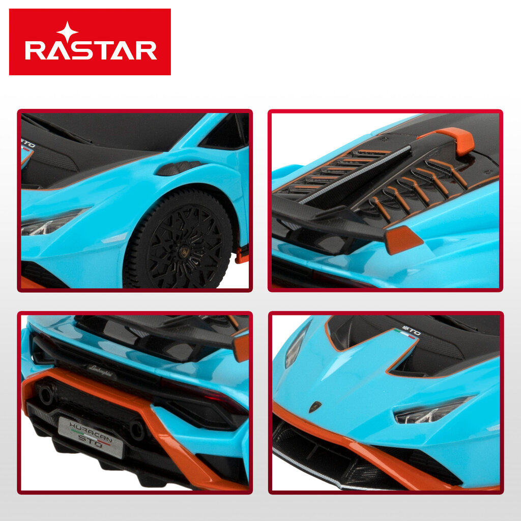 Radijo bangomis valdomas automobilis Rastar Lamborghini Huracan STO 1:24 2.4GHz kaina ir informacija | Žaislai berniukams | pigu.lt