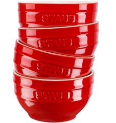 Набор из 4 круглых мисок STAUB 40511-541-0 - красный 12 см цена и информация | Посуда, тарелки, обеденные сервизы | pigu.lt