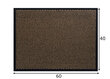 Durų kilimėlis Spectrum, Durų kilimėlis Spectrum, rudas, 60 x 80 cm kaina ir informacija | Durų kilimėliai | pigu.lt