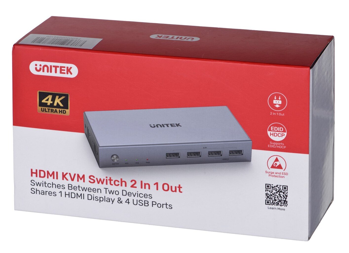 Unitek KVM Switch 2IN цена и информация | Komutatoriai (Switch) | pigu.lt