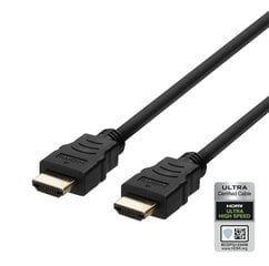 Deltaco, HDMI, 5 m kaina ir informacija | Kabeliai ir laidai | pigu.lt