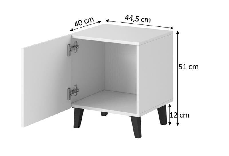 2-jų naktinių staliukų komplektas Halmar Pafos, baltas kaina ir informacija | Spintelės prie lovos | pigu.lt
