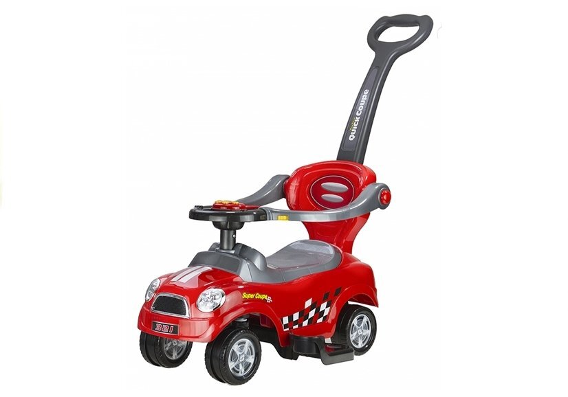 Paspiriamas vaikiškas automobilis Quick Coupe, raudonas kaina ir informacija | Žaislai kūdikiams | pigu.lt