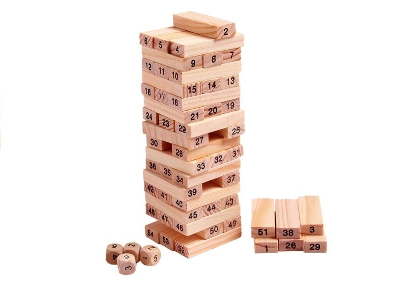 Stalo žaidimas Wood Toys Building Block kaina ir informacija | Stalo žaidimai, galvosūkiai | pigu.lt