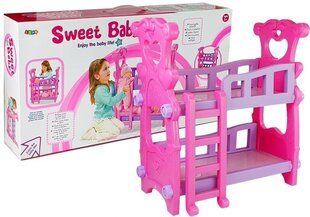 Dviaukštė lovytė lėlėms, rožinė kaina ir informacija | Žaislai mergaitėms | pigu.lt