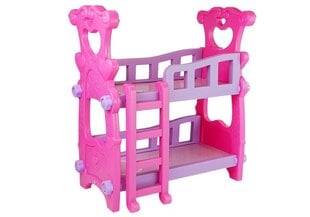 Dviaukštė lovytė lėlėms, rožinė kaina ir informacija | Žaislai mergaitėms | pigu.lt