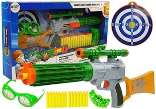 Šautuvas su putų kulkomis ir taikiniu, 59 cm, pilkas kaina ir informacija | Žaislai berniukams | pigu.lt