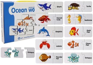 Пазл Водные животные, 10 рисунков, на английском языке цена и информация | Развивающие игрушки | pigu.lt