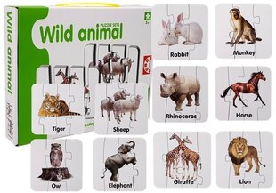 Dėlionė - Gyvūnai 10 pav. anglų kalba kaina ir informacija | Lavinamieji žaislai | pigu.lt